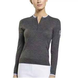 G/Fore Cashmere Quarter Zip Tipped Sweater NWT